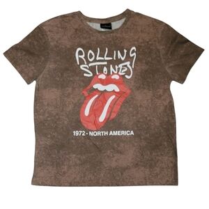 Rolling Stones 1972 - North America World Tour T Shirt Mens Size M Tye Dye